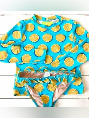 Crewcuts girls size 10 lemons swimsuit two piece